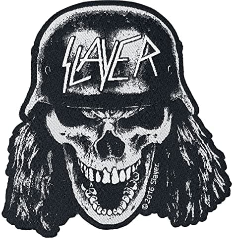 Image of Slayer WEHRMACHT Skull Cut Out Patch Schwarz