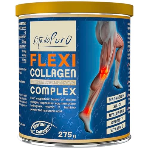 Image of Marine Collagen Powder 5000mg | Hydrolyzed Collagen Peptides with Hyaluronic Acid, Eggshell Membrane | Supports Healthy Joints Skin Hair Nails Gut | Formulated for Men & Women | 275g, 25 Servings