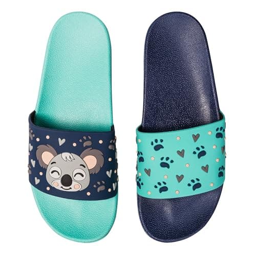 Image of Dedoles Unisex Sliders & Slippers Non-Slip Shower Sandals Funny Designs Beach Shoes for Home Garden Bathroom Poolside Gift, Colour: Aussie Koala, Size: 4 UK