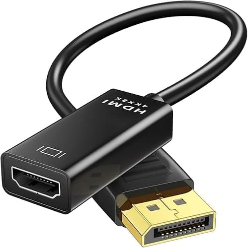 Image of 𝟰𝗞 DisplayPort to 𝗛𝗗𝗠𝗜 Adapter for Monitor,1080P @60Hz High Resolution Dp(Display Port) Male to Hdmi Female Converter with Audio and High Speed Transmission Video Audio Converter PC,Monitor,TV