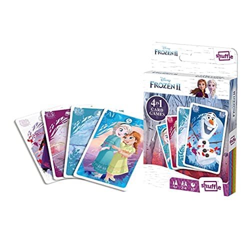 Image of Shuffle Frozen 2 Card Games For Kids - 4 in 1 Snap, Pairs, Happy Families and Action Game, Great Gift For Kids Aged 4+