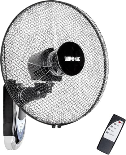 Image of Duronic Wall Fan FN55 Wall Mounted with Remote Control | 16 Inch Head | Timer Function | Cooling for Summer in The Home | Office
