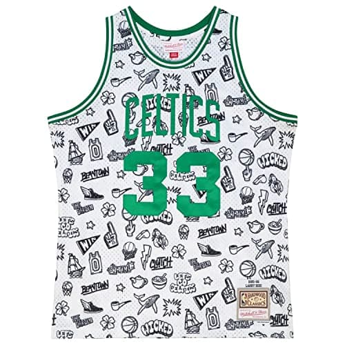 Image of Mitchell & Ness M&N DOODLE Swingman Mesh Jersey Boston Celtics - M