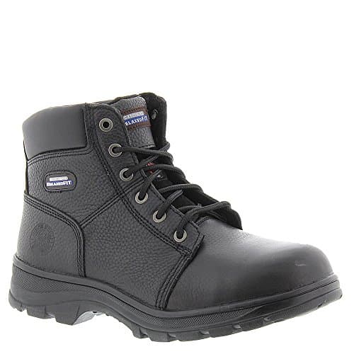 Image of Skechers Men's Workshire Classic Boots, Black Embossed Leather, 7 UK