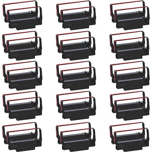Image of COSOB Cosob 30 Pack ERC30 ERC30 Black and Red ERC-30 ERC30/34/38 Ribbon Compatible with Epson TM-U220 M188B ERC30 ERC34 ERC38 NK506 Printer
