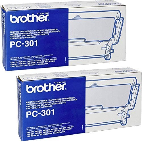 Image of Brother : PC301 Fax Thermal Print Ribbon Cartridge, Black -:- Sold as 2 Packs of - 1 - / - Total of 2 Each