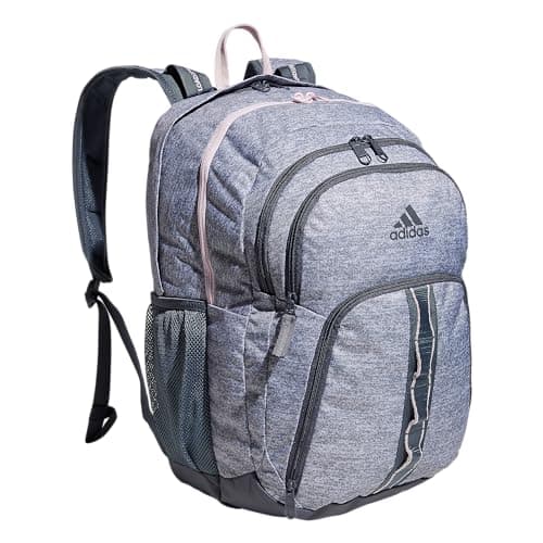Image of adidas Prime Backpack, Jersey Grey/Onix Grey/Clear Pink, One Size, Prime 6 Backpack