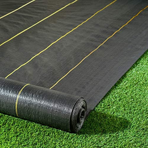 Image of 4m x 20m Pro-Tec Gold-Line 125gsm EXTRA Heavy Duty Weed Control Membrane Garden Weed Barrier Fabric Ground Cover For Landscaping Gravel Driveways Decking Underlay Astro Turf Black Woven Sheet