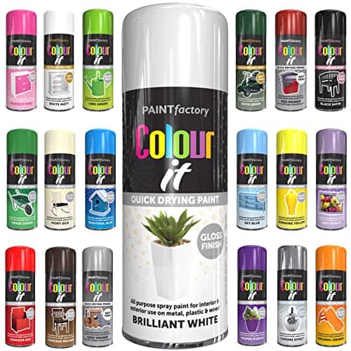 Image of Classic Signature - 1 x All Purpose White Gloss Aerosol Spray Paint 400ml Quick Drying Spray,Fast Dry and Excellent Coverage for Metal, Wood, Plastic and More