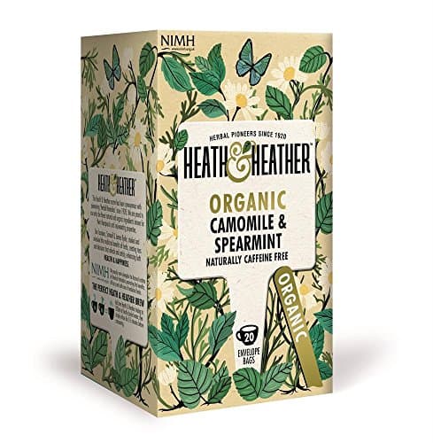 Image of Heath & Heather - Organic Camomile & Spearmint Tea • Soothing Herbal Fusion for Calm & Digestive Ease • Caffeine-Free • Vegan • 20 Tea Bags