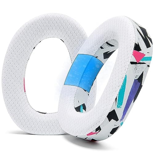Image of WC Freeze EPOS H6 Pro - Cooling Gel Earpads for EPOS H6 Pro / Sennheiser GSP 600 / GSP500 / GSP550 / GSP670, Made by Wicked Cushions - Enhance Comfort, Durability, Thickness | 90's White