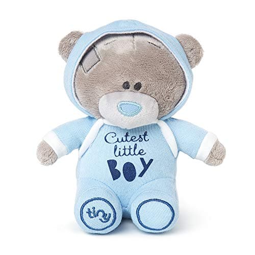 Image of Me to You Tiny Tatty Teddy 'Cutest Little Boy' Bear in Blue Baby Grow - Official Collection