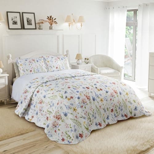 Image of Emma Barclay Spring - Quilted Patchwork Bedspread Set - King