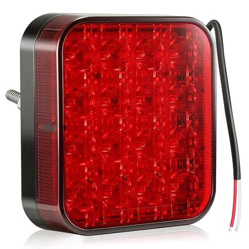 Image of DARKGUARD 16LED Trailer Rear Fog Light 1PC - 12V/24V 2.2W IP67 Waterproof E9 Approved Red Rear Fog Lamp for Trailer Tail Light Board, Caravan, Truck, Van Lorry, Tractor & Car