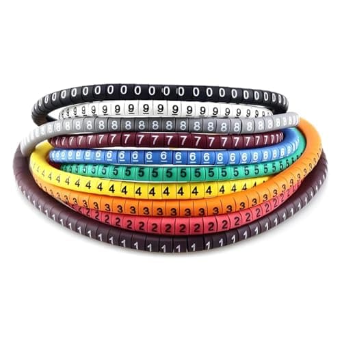 Image of Namvo 500pcs EC-0 Cable Marker 0 To 9 Digital Color Marking Tool For 1.5mm2 Number Tube Wiring Identification Wire Insulation Sleeve PVC Flame Retardant Wire Number Tube