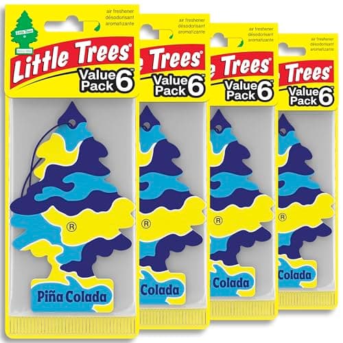 Image of LITTLE TREES Car Air Freshener | Hanging Tree Provides Long Lasting Scent for Auto and Home | Piña Colada, 24 Air Fresheners