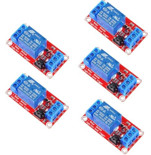 Image of RUNCCI-YUN 5pcs Relay Module DC 24V 1 Channel Relay Board with Optocoupler Isolation Support High or Low Level Trigger for Arduino