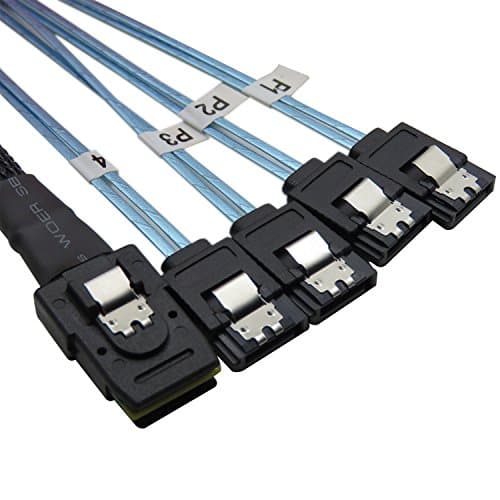 Image of YIWENTEC 0.75M Mini SAS 36P SFF-8087 To 4 SATA Target Hard Disk Connector Data Cable (0.75m) ¡