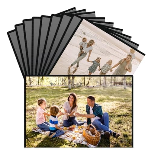 Image of kinoco 10-Pack Magnetic Photo Frames for Fridge - Holds 6x4 Inch Photos (Frame Size 6.46x4.49 Inch), Strong Hold Kids & Family Picture Frames