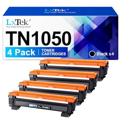 Image of LxTek TN1050 Compatible Toner Cartridge Replacement for Brother TN1050 - 4-Pack (Black) - Compatible with HL-1110, 1210W, 1212W, 1112, DCP-1510, 1610W, 1612W, 1512, 1910W, 1810 Printer