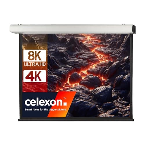 Image of celexon Expert XL Electric-Screen 220" | 450x340 cm 4:3 | electric 8K, Full-HD installation screen for years of projection enjoyment with your projector | Ceiling/wall mounting