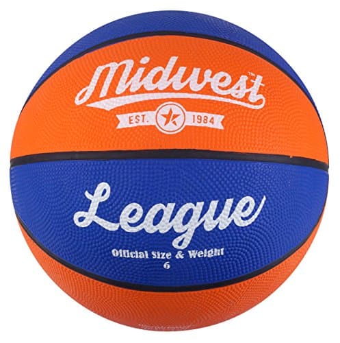 Image of Midwest Unisex's League Basketball, Blue/Orange, Size 5