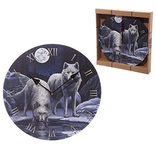 Image of EliteKoopers Wolf Warriors of Winter Decorative Wall Clock For Home, Bedroom, Living Room, Office etc.
