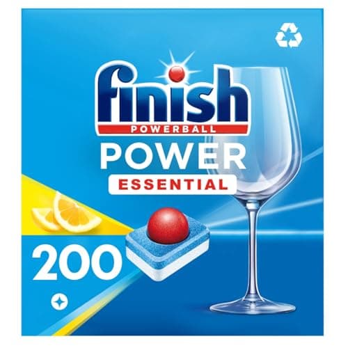 Image of Finish Powerball All in One Deep Clean Dishwasher Tablets, Lemon Sparkle, 200 Tablets