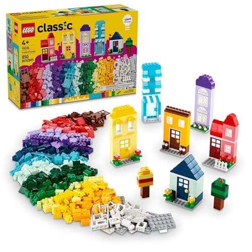 Image of LEGO Classic Creative Houses Brick Building Set for Kids, Toy House Gift with Accessories and Doll Houses, Creative Toy for Young Builders, Boys and Girls Ages 4 and Up, 11035