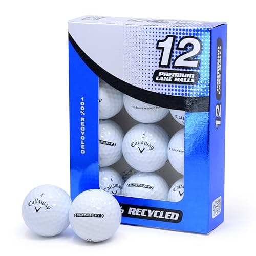 Image of Second Chance Recycled Lake Golf Balls, Used Golf Balls - 12 Pack - Grade A for Callaway Supersoft Golf Balls