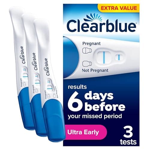 Image of Clearblue Pregnancy Tests, Early Detection Pregnancy Test, Results 6 Days Early, 99% Accurate Results, 3 Visual Tests