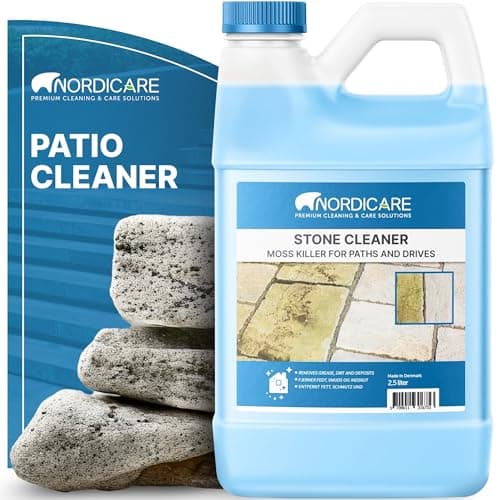 Image of Nordicare Stone and Concrete Cleaner – Professional Alkaline Formula for Outdoor and Indoor Stone and Concrete Surfaces – Removes Dirt, Weathering Residues, Oil Stains, and Tough Stains (2500ml)