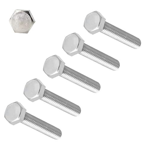 Image of TERF® M10 X 70mm Hex Bolts Fully Threaded Set Screw M10 (10mm) X 70mm Hex Head Cap Hexagonal Bolts - Pack of 10