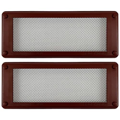 Image of Roshield Pest Proofing Air Brick Mesh Vent Cover | Mouse Insect Rodent Control Prevention x 2 (Brown, Standard)