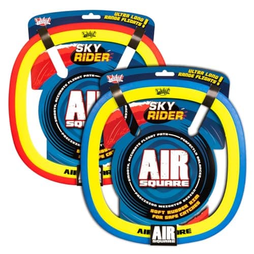 Image of Wicked Sky Rider Air Square | The Unique Four Sided Spinning Disc from Wicked Vision | Flies Incredible Distances Of Over 100 Metres (Random (Blue/Red))