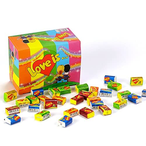 Image of Love is Chewing Bubble Gum - Assorted All 5 Flavors - 100pcs Box