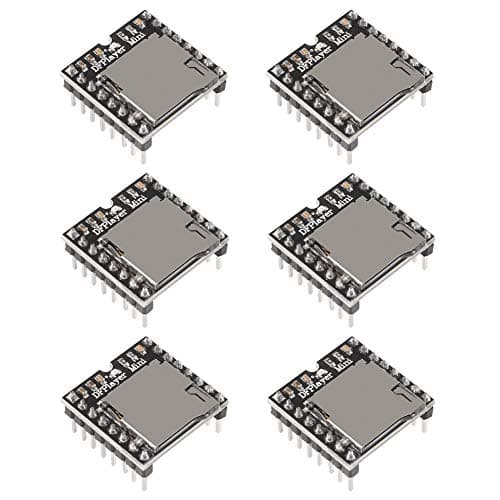 Image of 6PCS Mini MP3 Player Module DFPlayer Player Module MP3 Voice Decode Board Supporting TF Card U-Disk IO/Serial Port/AD for Arduino