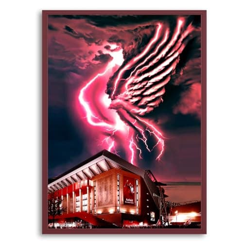 Image of NotNiceThings Liverpool FC Poster Anfield Football Stadium Print - Bring the Wall Art to Life, Animated - Made from A3 Size Silk-Coated Paper - Perfect Liverpool Gifts for Dad, Kids & Fans (A4)