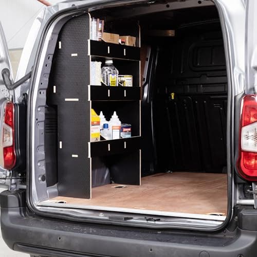 Image of Van Racking System for VW Volkswagen Caddy L1 (Standard) 2021+ Heavy Duty HEXABOARD Tool Storage & Shelving - Storage Shelves & Work Van Organisation - Rear Van Rack