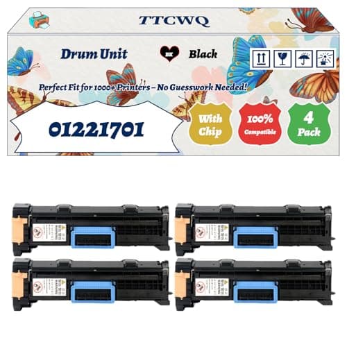 Image of Compatible for Okidata OKI 01221701 Drum Unit Work for Okidata OKI B930 B930d Printers, with Chip, High Yield 60000 Pages, High-Definition Printing (4 Pack Black)