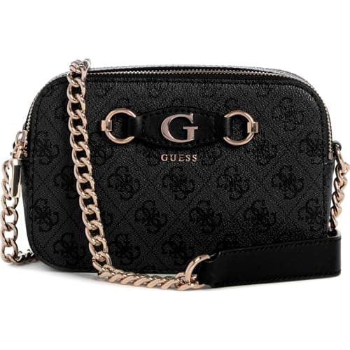 Image of GUESS Izzy Camera Bag Coal Logo, Coal logo, One size