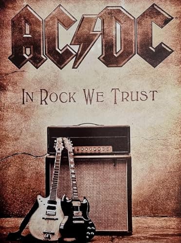 Image of AC/DC In Rock We Trust Celebrity Singers Series Wall Decorative Poster Print on Coated Paper 40 x 30 cm Without Frame
