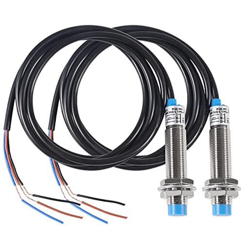 Image of 2Pcs LJ12A3-4-Z/AX M12 Inductive Proximity Switch Sensor Detection NPN NC DC 10-30V Non-Shield Type LJ12A3-4-Z/AX 4mm Normally Close Detecting Distance Proximity Switch 10-30V 200mA 3 Wire