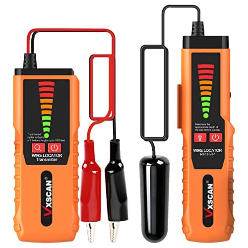 Image of Underground Wire Tracer, VXSCAN F04 Underground Cable Locator with Earphone, Cable Tester for Pet Fence, Locate Control Wires Cables for Locating Irrigation