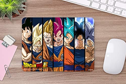 Image of Dragon Ball Super Phases Goku Computer Mouse Mat Official TOEI Animation PVC Product | 28 x 21 cm | Original Products | PVC Carpet | Vinyl Flooring | Home Decoration | DBS