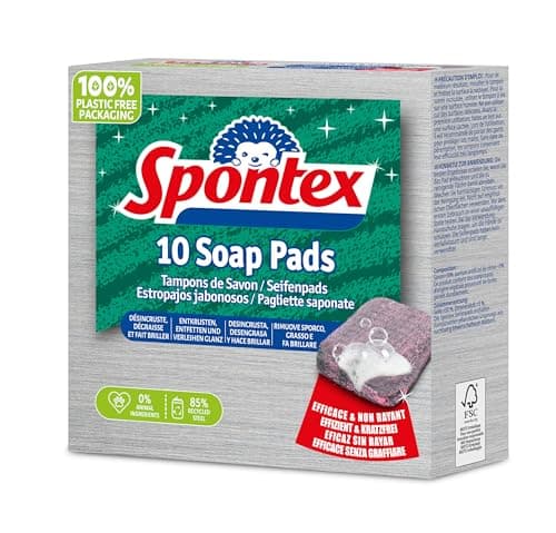 Image of Spontex 10 Soap-Filled Scourer Pads | Tough on Grease & Grim