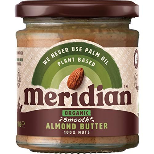 Image of Meridian Foods Organic Almond Butter Smooth 100% Nuts 170g (Pack of 2)