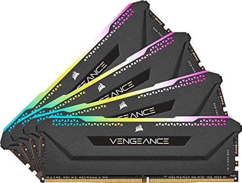 Image of Corsair Vengeance RGB PRO SL 32GB (4 x 8GB) DDR4 3200MHz C16, Illuminated Desktop Memory Kit (10 Individually Addressable RGB LEDs, Wide Compatibility, Optimised for Bandwidth & Response Times) Black