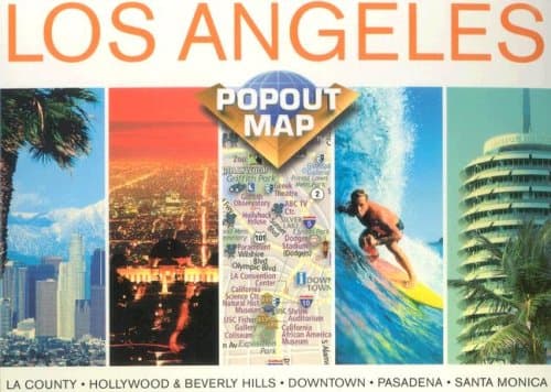 Image of Los Angeles Ca Popout Map
