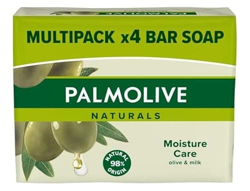 Image of Luxury Almond Milk Soap Bar - Naturals Delicate Care for Sensitive Skin - Vegan, Moisturizing, Nourishing and Gentle Body, Hand and Face Cleansing 4x90g Bars (Olive Oil)